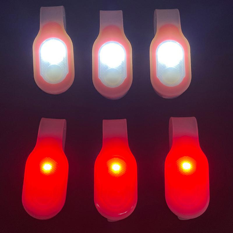 1 Satz Clip-On Fahrradrucksack Warnlampe Mini Wiederaufladbar Magnetisch Silikon LED Sicherheitslicht Für Outdoor Sport Camping Wandern