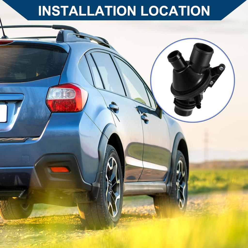 11538648791, 11538635689, 11537633476, 11537588257 Thermostat Housing Assembly for BMW 528i 2012-2016 / Car/Plastic Metal / 1 Pcs Black