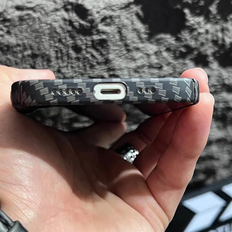 Luksus Ultra Tynn Carbon Fiber Texture Matt Deksel For Iphone 14 13 11 12 Pro Max Mini Xr X Xs 14pro Max Støtsikkert hardt PC-deksel