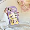 Kawaii Telephone Hello Cat Phone Case For iPhone 16 15 14 13 12 Pro Max Cute 3D Cartoon Soft Silicone Back Cover Capas