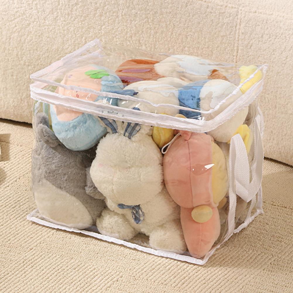 Organizer Bag Capacity Waterproof Toy Storage Bag with Easy-to-clean Zipper Multifunctional Clear Container for Toys Accessories