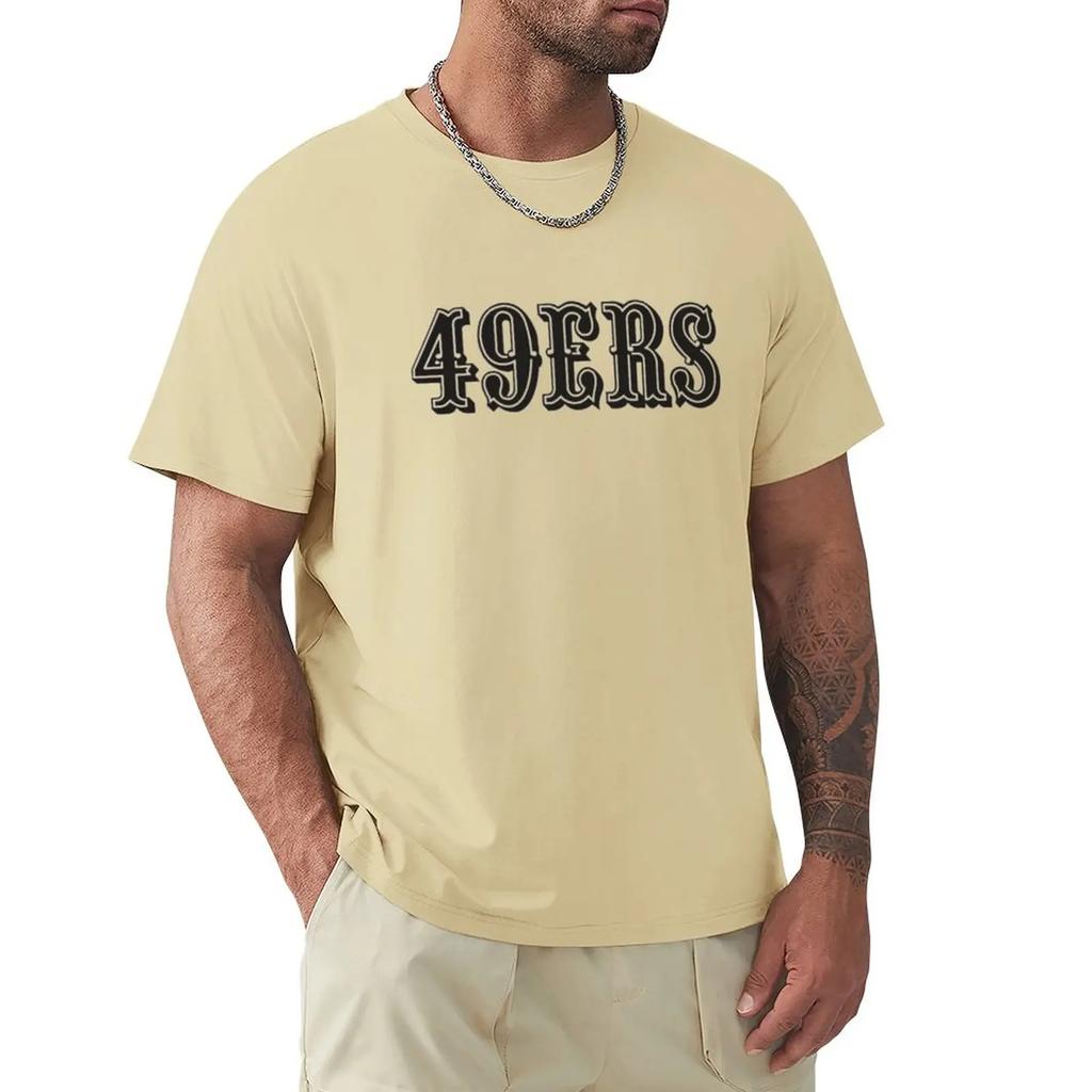 New Fashion Heavyweight Vintage Summer Round 49 Ers - 49ers Logo Cute Tops Customized T Shirts Shirts Graphic Tees Men Clothes
