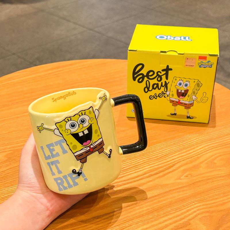 Taza de Cerámica Linda de Bob Esponja Patrick Estrella Regalo de Cumpleaños para Niños Novia Niñas Hogar Taza para Leche