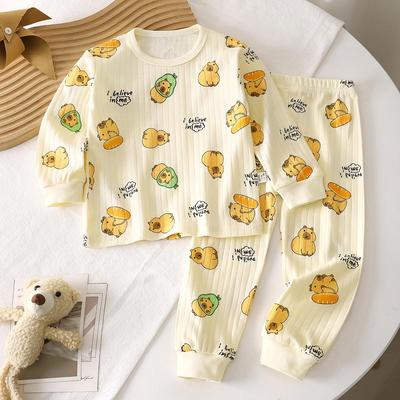 Children's Underwear Sets, Pure Cotton Autumn New Style Baby Boys' Home Clothes, Girls' Pajamas, Long Johns and Long Johns Children's Clothing