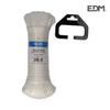 Écheveau Tressé Nylon - EDM - 25mts - Blanc - Grenat