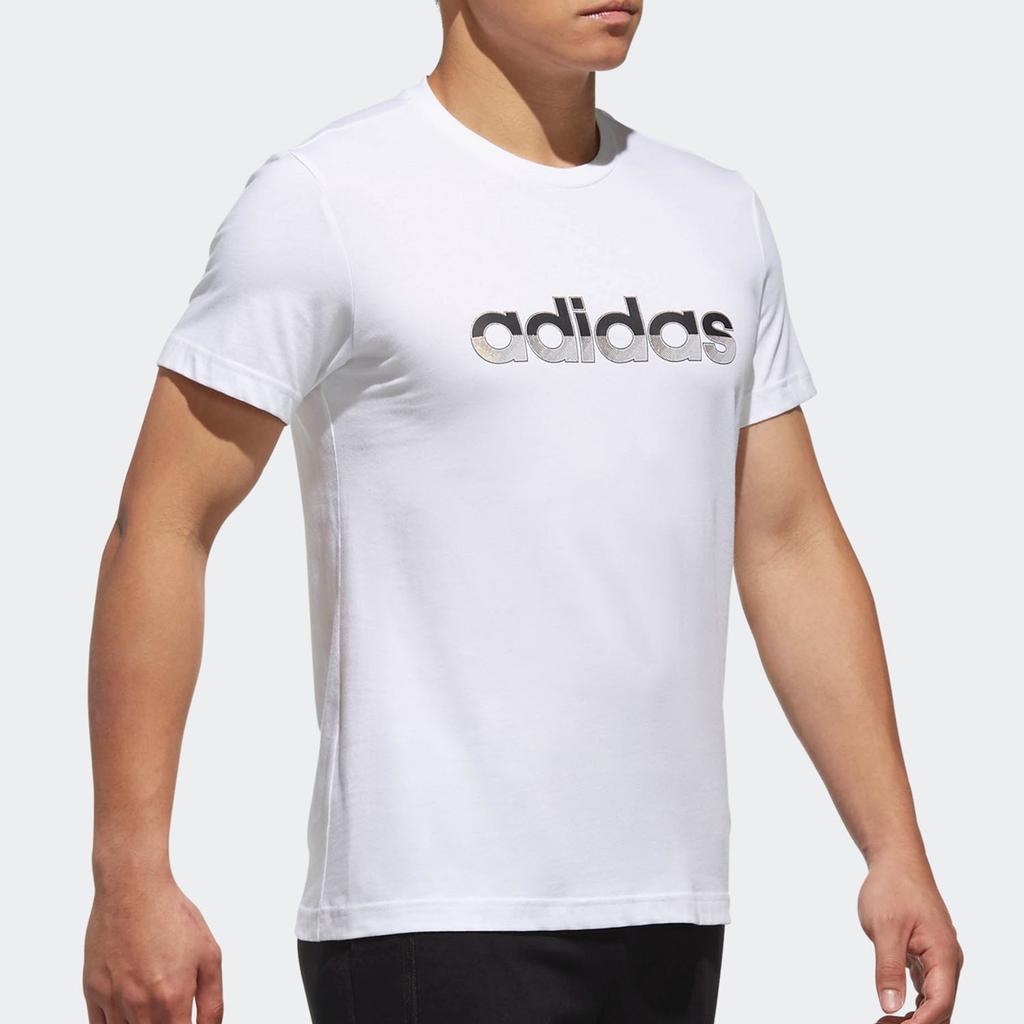 adidas Breathable Comfortable Crew Neck Short Sleeve T-Shirt Men Tops White DM5214