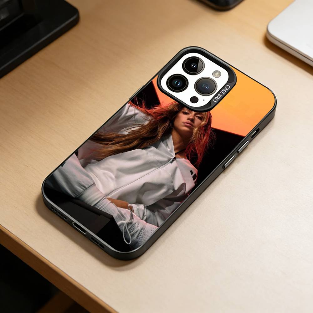 Singer-Z Tate McRae Phone Case For iPhone 17,16,15,14,13,12,11 Plus,Pro Max,XS,Colorful Silver Black Cover