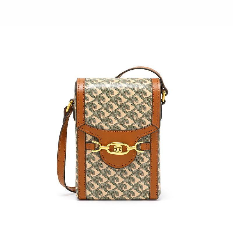 Light Luxury Mini Phone Bag, Fashionable and Casual, Versatile, Vertical Dog-tooth Coin Purse, High-quality Single-shoulder Crossbody Women's Bag