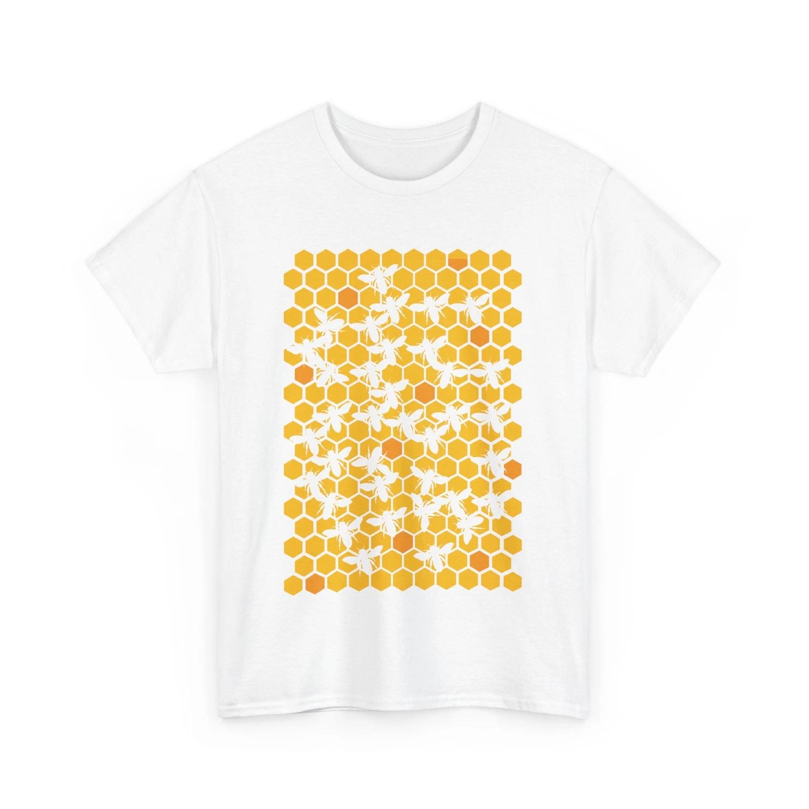 Beekeeping Shirt, Honeycomb Bees Lovers Beekeeper Apiarist Men T-shirt M