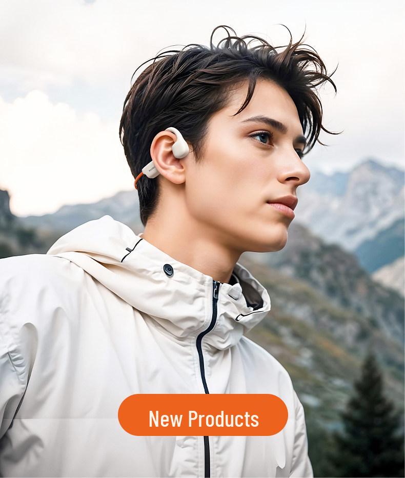 X7s Bone Conduction Bluetooth Headphones with Long Battery Life - Wireless, In-Ear Design for Music