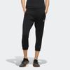 Adidas 3/4 Länge Atmungsaktive Strick-Sporthose Damen Unterteile Schwarz EH3899