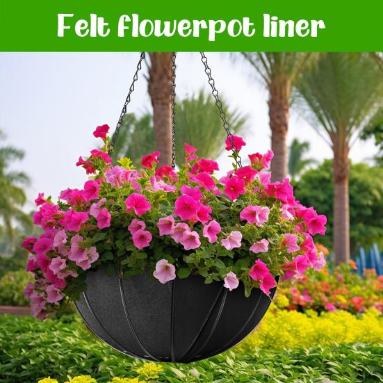 Pflanzkorb-Einlage 12/14/16 Zoll Filz-Blumenkorb-Einlagen Verhindern Vogelnestbau Ersatz-Einlage für Hängekorb Blumen Hochzeit Innen-Garten
