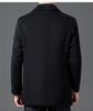 2025 Winter Men's Fashion Wool Coat, Double-Sided with Suit Collar, White Goose Down, Trendy Warm Outerwear