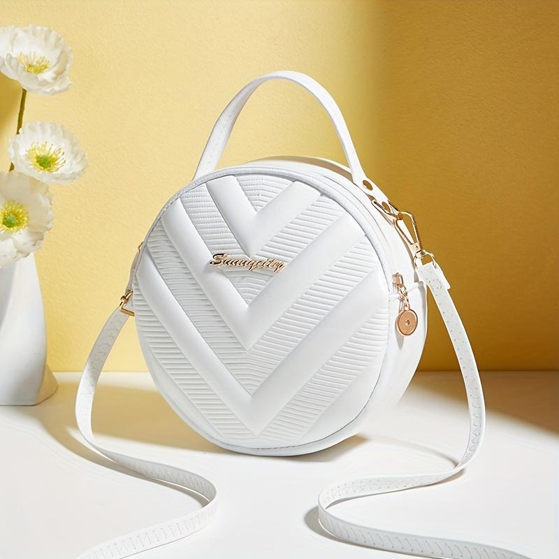 Women's Fashion Woven Mini Handbag Purse, Elegant Structured Crossbody Satchel with Top Handle Crossbody Bag Adjustable Strap