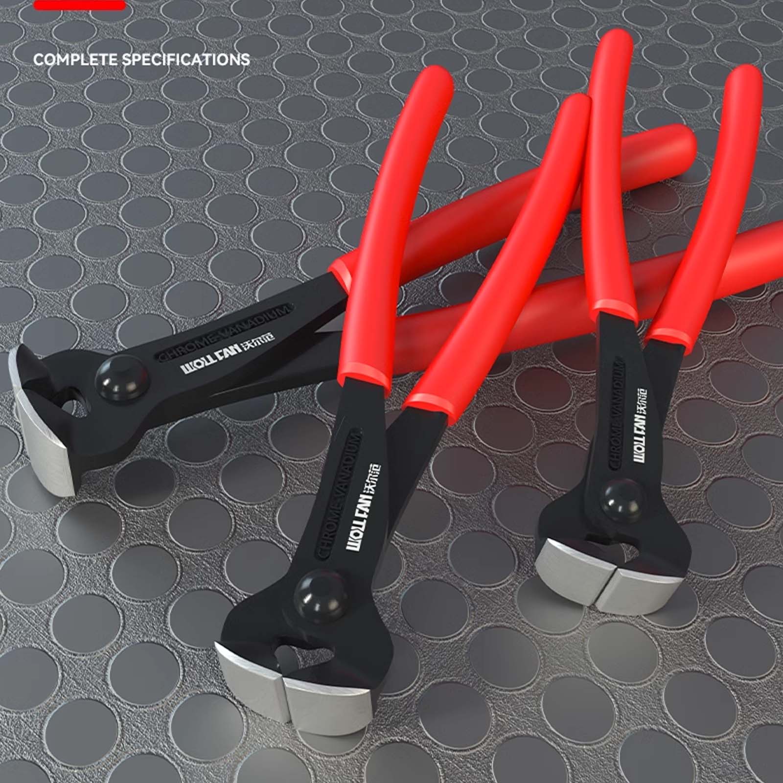 Multi-functional Wire Tie Pliers, Nutcrackers Flat Nail Cutting Pliers Horseshoe Heel Trimming Pliers 6 Inch