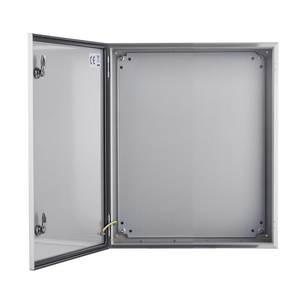 Steel Electrical Box, 24"x 20"x 8", 304 Stainless Steel Electrical Enclosure Box, Wall-Mounted Outdoor Electrical Electronic Equipment Enclosure with