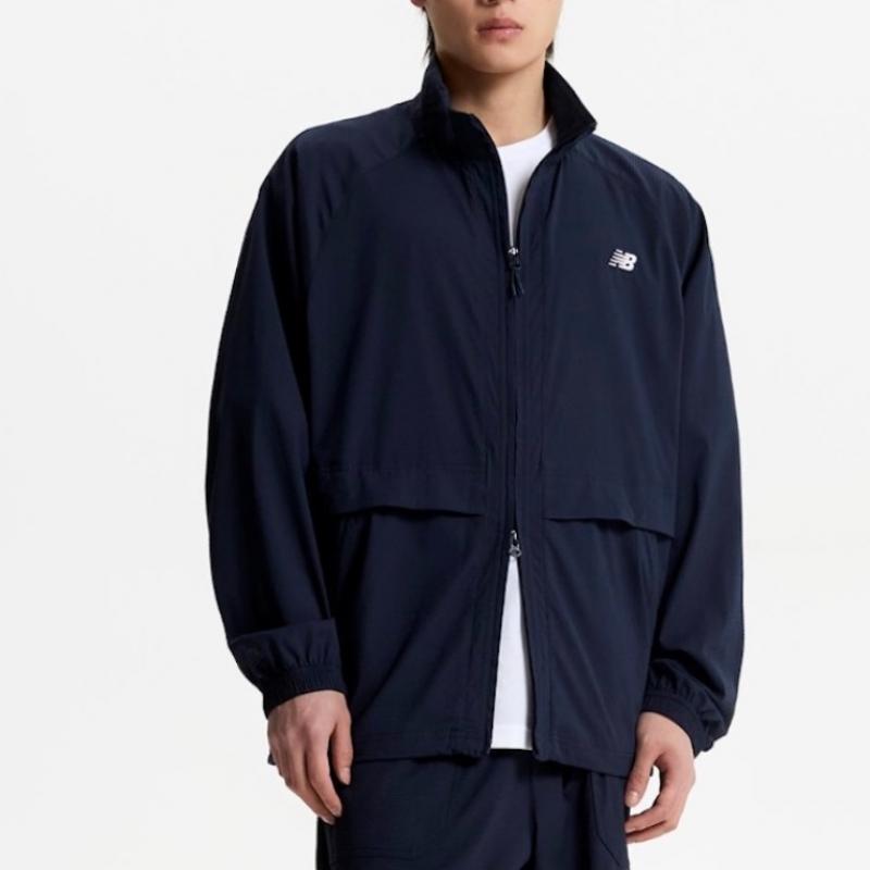 New Balance Summer Seersucker Stand Neck Windbreaker B1 Nbnaf31713 10 59