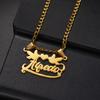 Atoztide Personalized Custom Name Necklace Stainless Steel for Women Men Heart Crown Pendant Link Chain Birthday Jewelry Gift