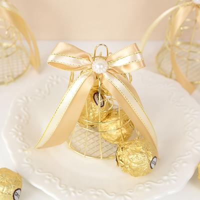 1/5 Stück Hochzeit Mini Metall Gold Vogelkäfig Süßigkeitenboxen Babyparty Gastgeschenke Geschenkbox für Gäste Geburtstagsfeier Dekorationszubehör