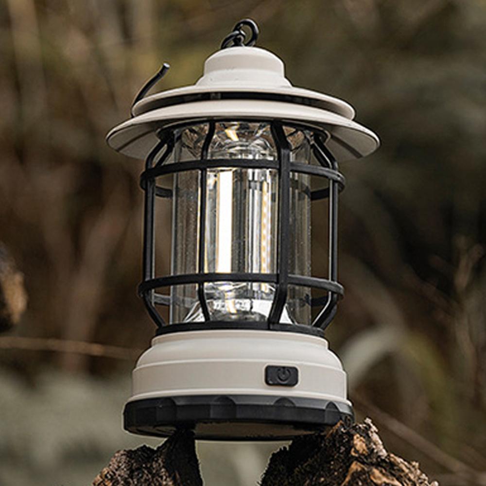 Outdoor Portable Camping Light USB Rechargeable Compact HandLamp Cordless Tent Light Stepless Dimming Night Light