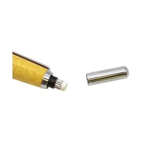 Limited Edition 002SV Wooden Mechanical Pencil 0.5mm Haze Natural Wood Shimada Small Cut Lumber Natural Oil Handcrafted Exquisite Item Silver