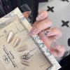 Verlaufende Bernstein-Goldfolie Abnehmbare Nagelsticker - Herbst/Winter-Kollektion