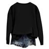 Womens Fashion Casual Long Sleeve Christmas Santa Print Crew-Neck Hoodie Top