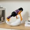 Goose Wine Bottle Holder, 3D Printed White Duck Shape Wine Rack for Standard Bottles, Funny Kitchen Bar Decor, Unique Gift for Wine Lovers