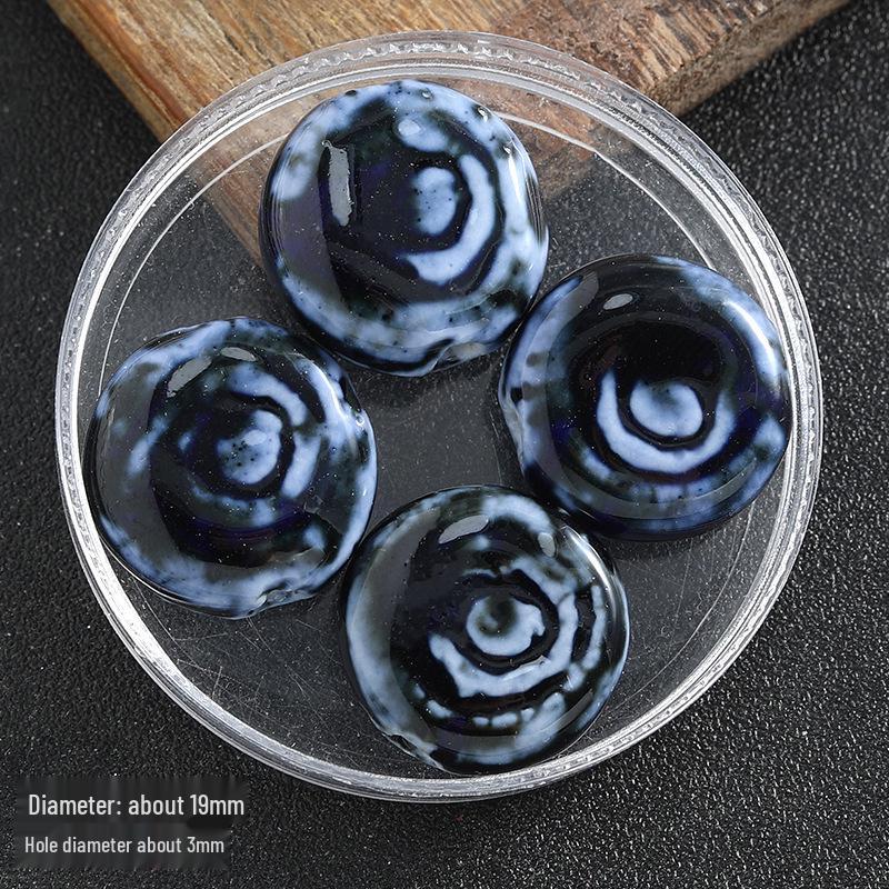 Handmade Ceramic Beads: Irregular, Windmill Design for DIY Necklace and Jewelry Making