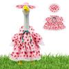 New Porch Goose Outfit Polyester Cement Goose Statue Clothes Cute Funny Goose Statue Skirt Hat Clothes Outdoor Yard Lawn Decor