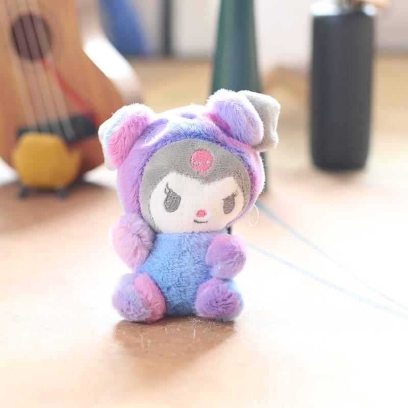 

Плюшевая игрушка Sanrio Kuromi, мультяшная кукла, брелок, подвеска для рюкзака, детский праздничный подарок Kuromi