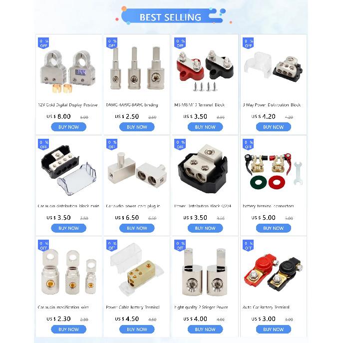 Hight Quality 2 Stinger Power Ground Wire Reducer 0 To 4 Gauge Pin Amplifier Connection
