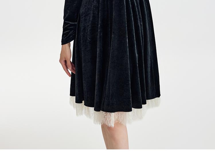 Black Velvet Dress for Women