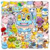 10/30/50pcs Kawaii Anime  Stickers Cartoon Q Version Sticker Skateboard Phone Suitcase Cute Pikachu Psyduck Decals Toys