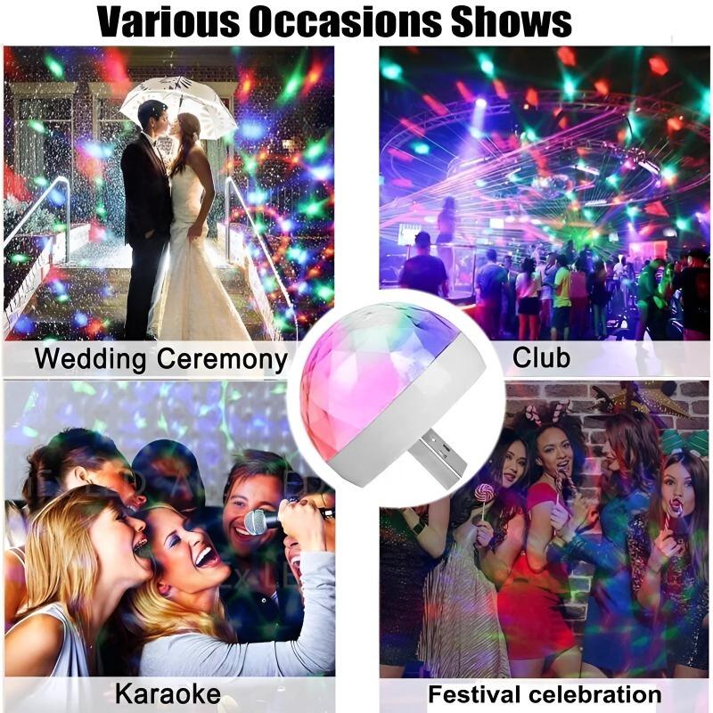 Lumină ambientală LED pentru mașină DJ RGB Mini Colorată Interfață sunet muzică Atmosferă petrecere de sărbători Lampă interioară cupolă portbagaj