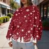 Women's Trendy Christmas Graphic Crewneck Sweatshirt Lightweight Casual Pullover Top for Holiday
