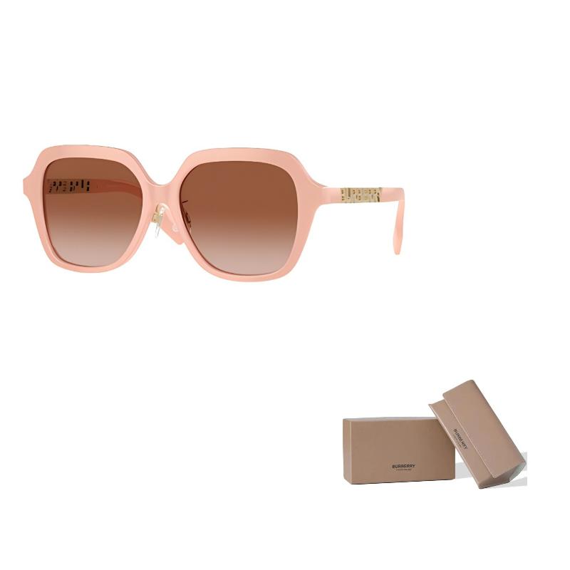 

Burberry B.LOGO WOMAN Side Logo Temples Plate Frame Square Sunglasses Unisex Couple Style 55