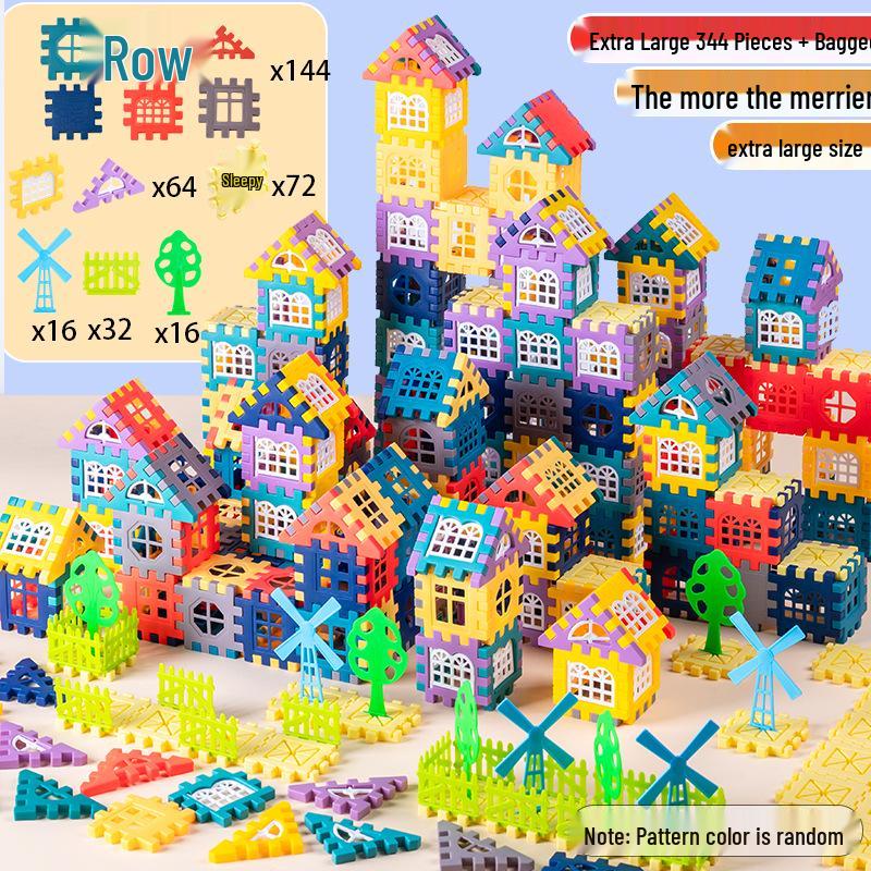 

Детский набор больших строительных блоков: Живописный дом с окнами и деревьями