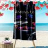 Among Us Custom Name Print Beach Towel, Large Soft Quick Dry Towel for Beach Camping Swimming