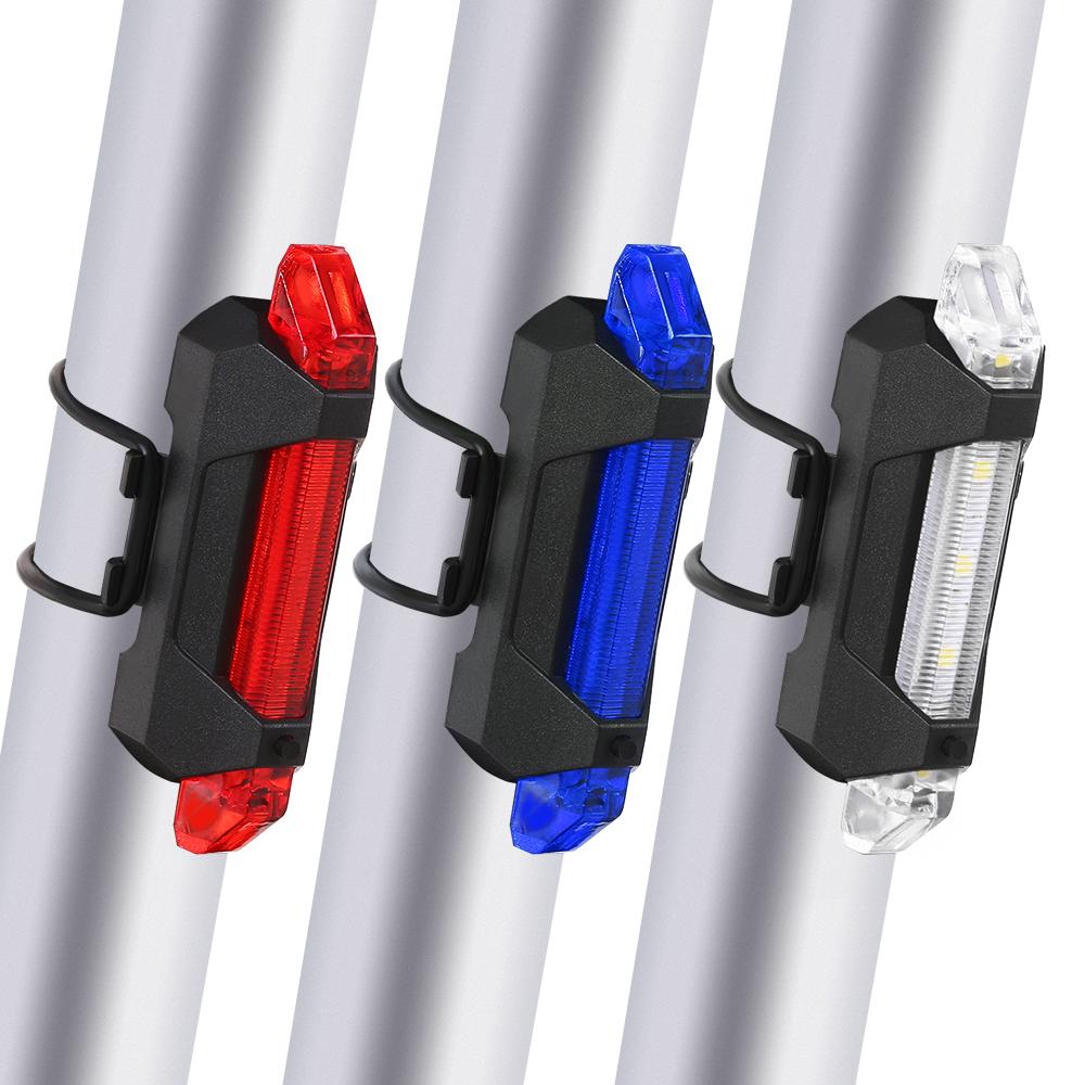 Buy 3pcs Super Bright USB Rechargeable Bike Taillight Cycling Bicycle Tail Rear Safety Warning