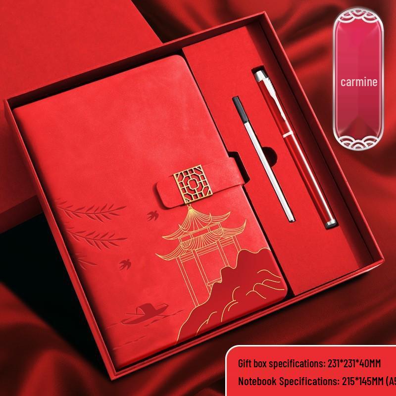 A5 Custom Logo Notebook Gift Set - Business & Student Diary with National Trend Design