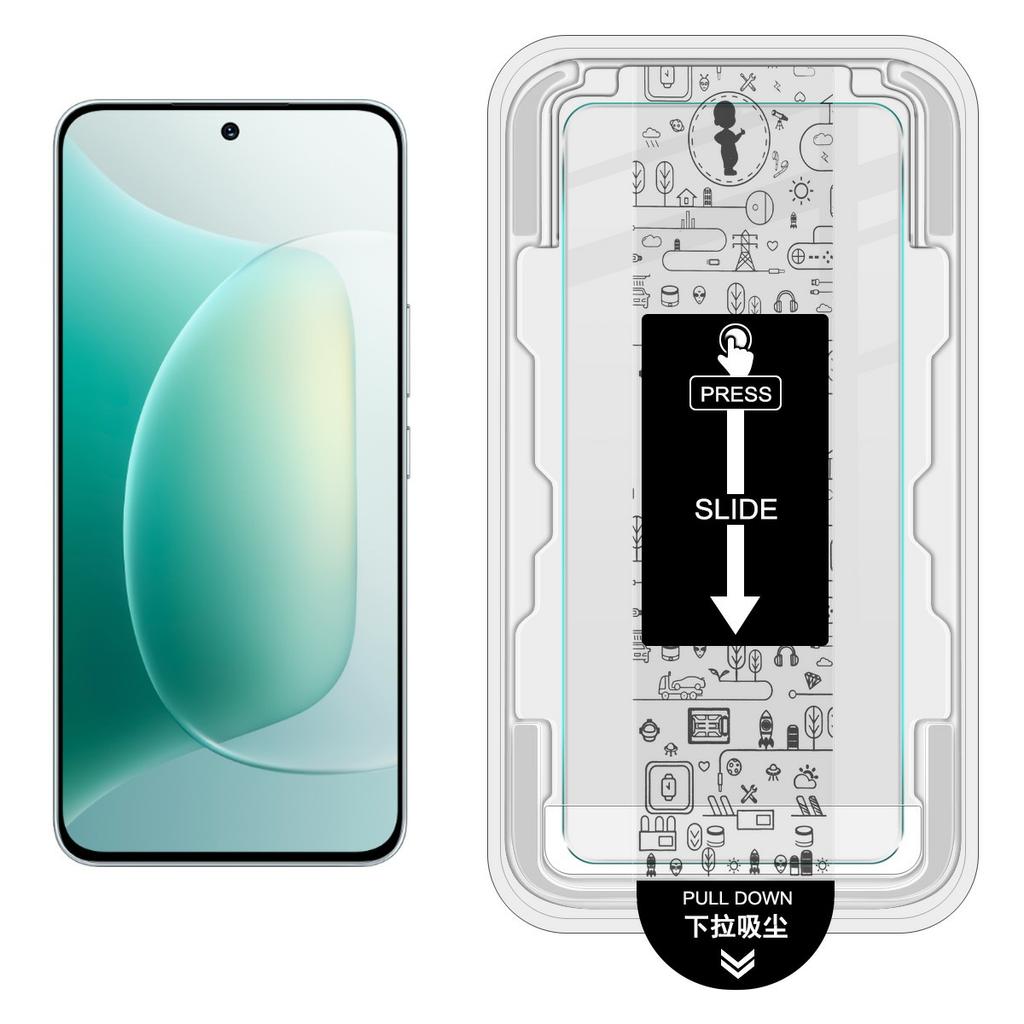 IMAK Seria H Dla Honor 300 Szkło Hartowane Ochraniacz Ekranu Folia Instalacyjna Bez Pyłu (Odblokuj odcisk palca)