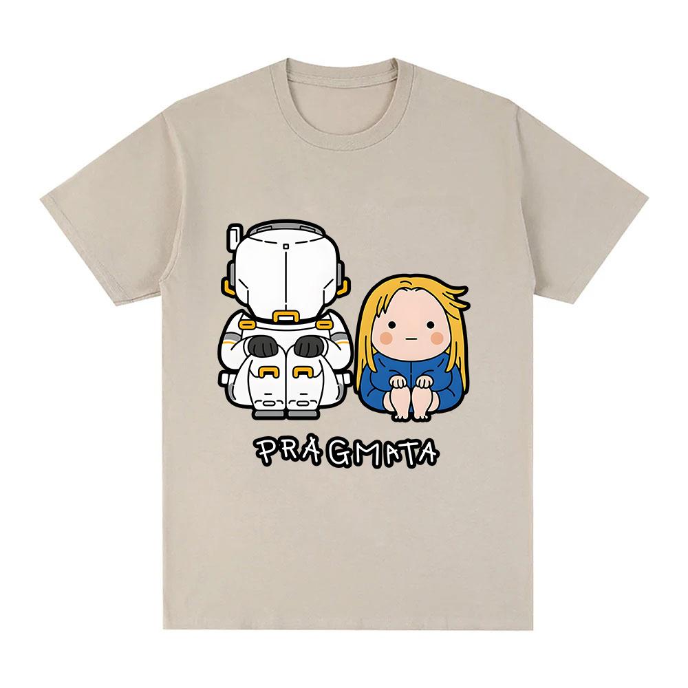Pragmata 2026 New Game TShirt Diana and Hugh Cartoon Print Camisetas Short Sleeve Casual Cotton Tshirts Oneck Clothing