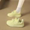 CRLAYDK Women's Cute Sneakers Casual Skate Fashion Low Top Candy Color White Shoes Sport Walking Trainers Anti Slip Tennis