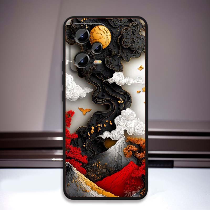Creative landscape patterns Phone Case For Xiaomi Redmi Note 15 14 13 12 12S 11E 11 11S Pro Plus 4G 5G Black Soft TPU