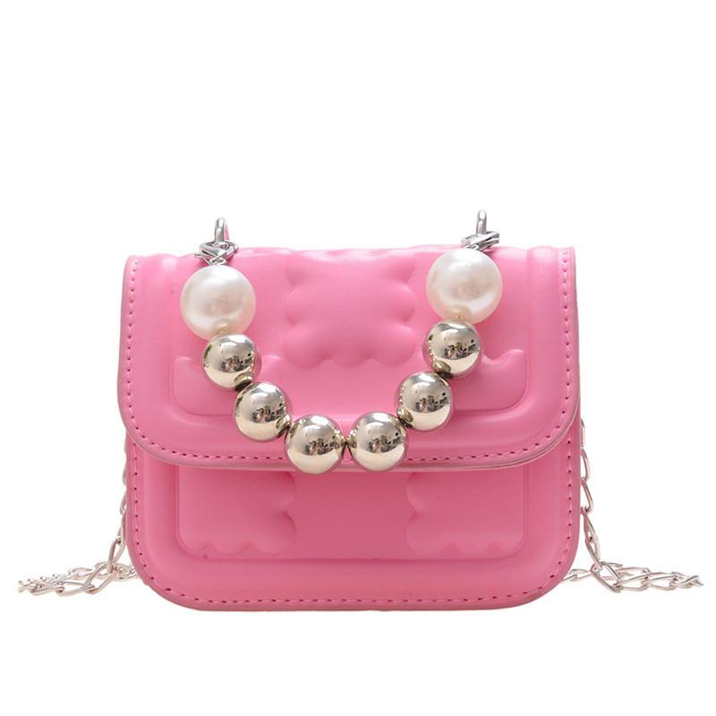 Stilvolle Mini-Kindertasche mit Perlenakzenten für trendige Outfits, ideal für Mädchen