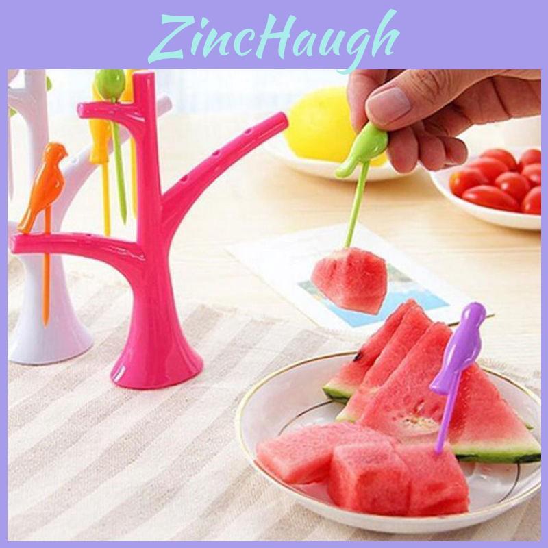Creative Fashionable Treetop Bracket Bird Fruit Fork With Beautiful Colors And Lovely Style