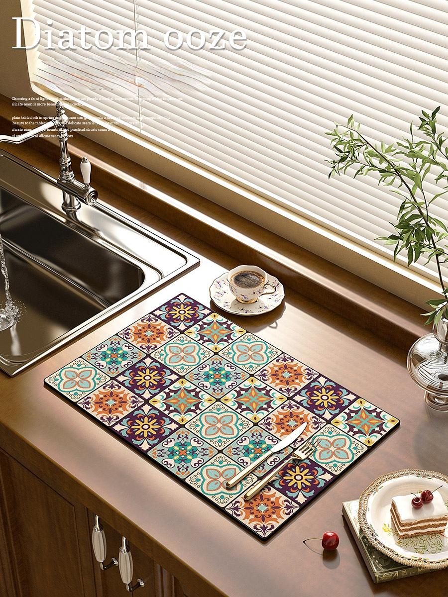 

Кухня Диатомовая грязь Дренажная прокладка Кран Абсорбирующая прокладка Плита Нескользящая мягкая прокладка Чаша Палочки для еды Изоляция Несмываемая подставка 30x40cm