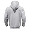 Herrhoodie, Sweatshirt i kontrastfärg, Sportig avslappnad jacka med dragkedja
