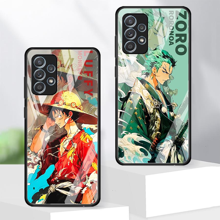 OneS P-ieceS Luffy Zoro Case for Samsung Galaxy A21 A06 A14 A30 A16 A02 A15 A50 A12 A10 A56 A35 A25 A13 A20 A36 A71 A73 A34 A51